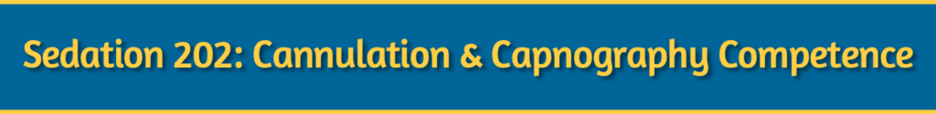 Sedation 202 Cannulation & Capnography Competence Course banner